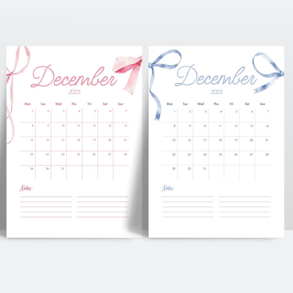 2025 Coquette Printable Calendar Bundle - Image 12