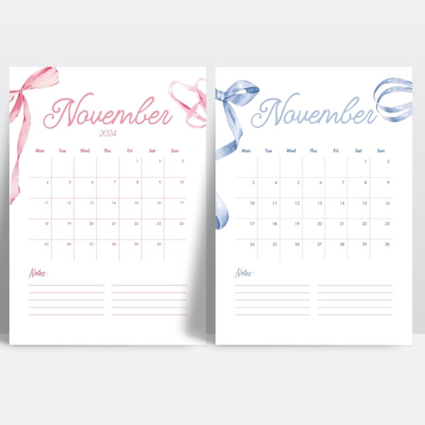 2025 Coquette Printable Calendar Bundle - Image 11