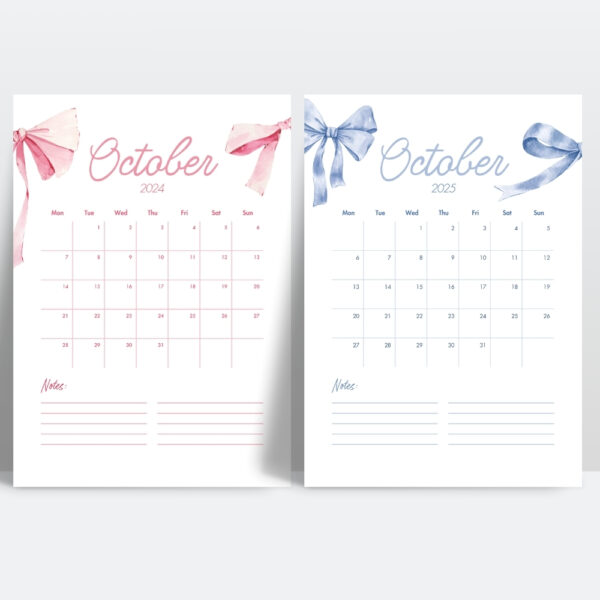 2025 Coquette Printable Calendar Bundle - Image 10