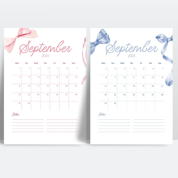 2025 Coquette Printable Calendar Bundle - Image 9