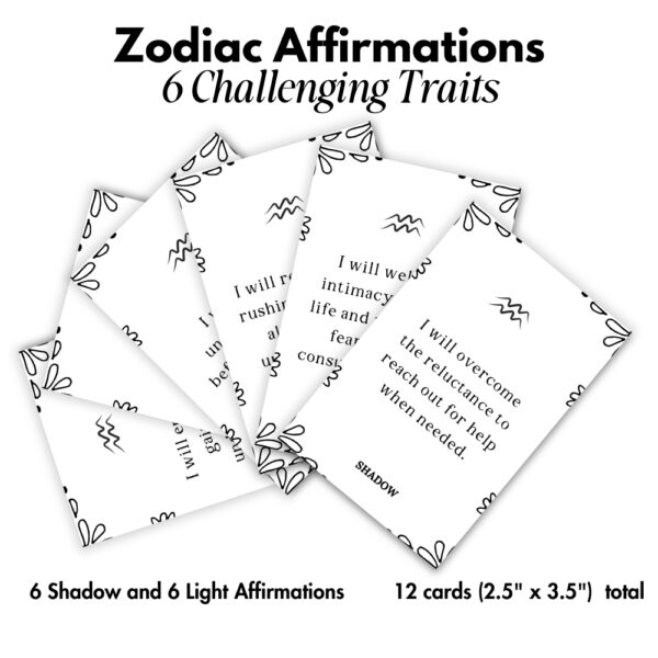 Printable Affirmation Cards for Aquarius Zodiac Sign - Image 3