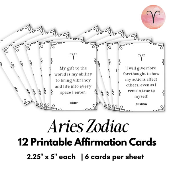 Zodiac Affirmation Cars Bundle - All 12 Signs - Image 2