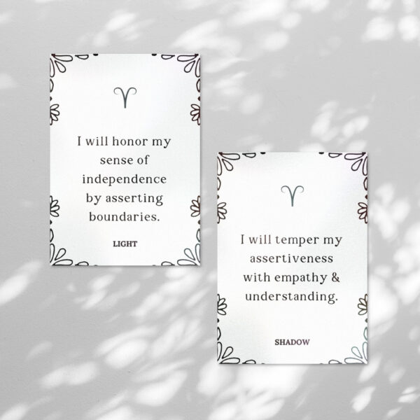 Printable Affirmation Cards for Aries Zodiac Sign - Image 4