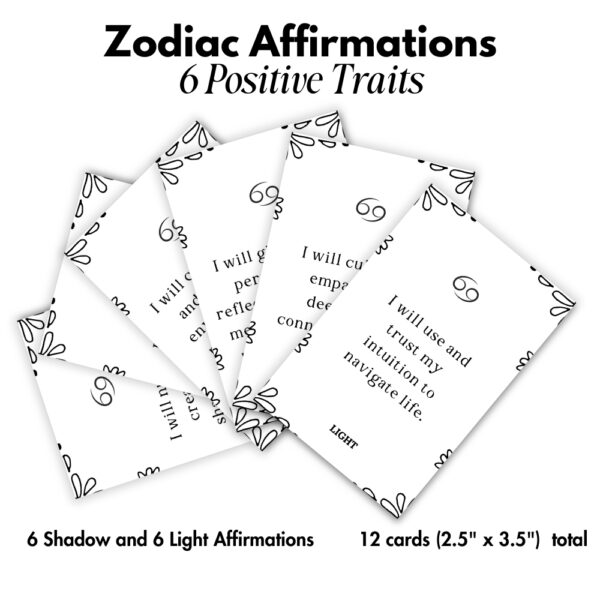 Printable Affirmation Cards for Cancer Zodiac Sign - Image 3