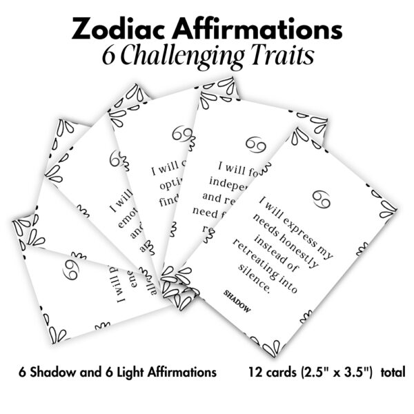 Printable Affirmation Cards for Cancer Zodiac Sign - Image 4