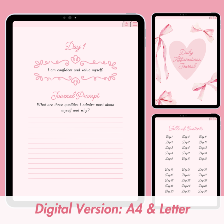 30-Day Daily Affirmations & Prompts Journal - Image 2