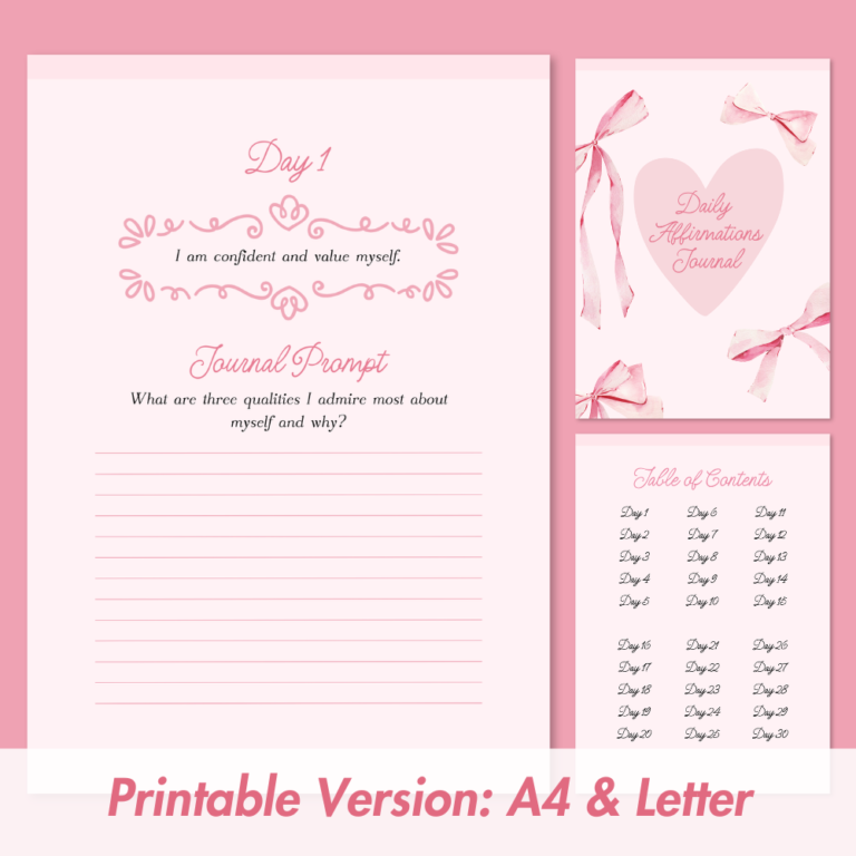 30-Day Daily Affirmations & Prompts Journal - Image 5