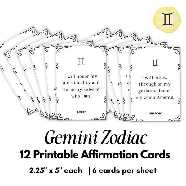 Zodiac Affirmation Cars Bundle - All 12 Signs - Image 4