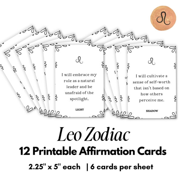 Zodiac Affirmation Cars Bundle - All 12 Signs - Image 6