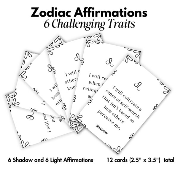 Printable Affirmation Cards for Leo Zodiac Sign - Image 3