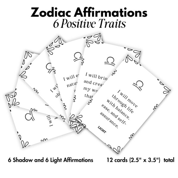 Printable Affirmation Cards for Libra Zodiac Sign - Image 3