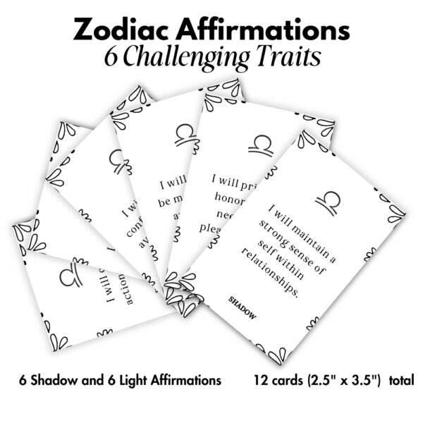 Printable Affirmation Cards for Libra Zodiac Sign - Image 4