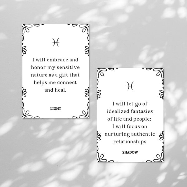 Printable Affirmation Cards for Pisces Zodiac Sign - Image 2