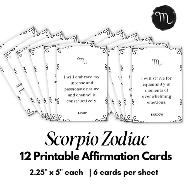 Zodiac Affirmation Cars Bundle - All 12 Signs - Image 9