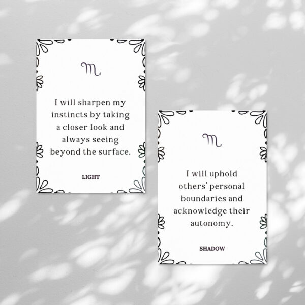 Printable Affirmation Cards for Scorpio Zodiac Sign - Image 4