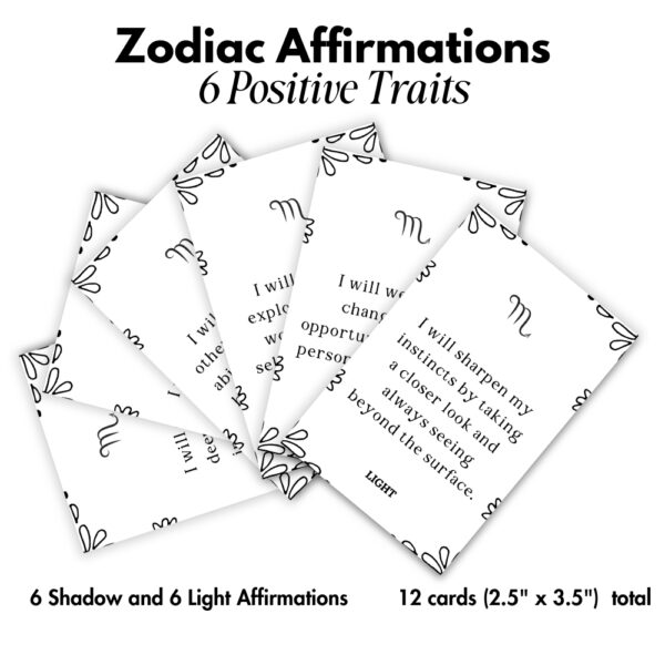 Printable Affirmation Cards for Scorpio Zodiac Sign - Image 3