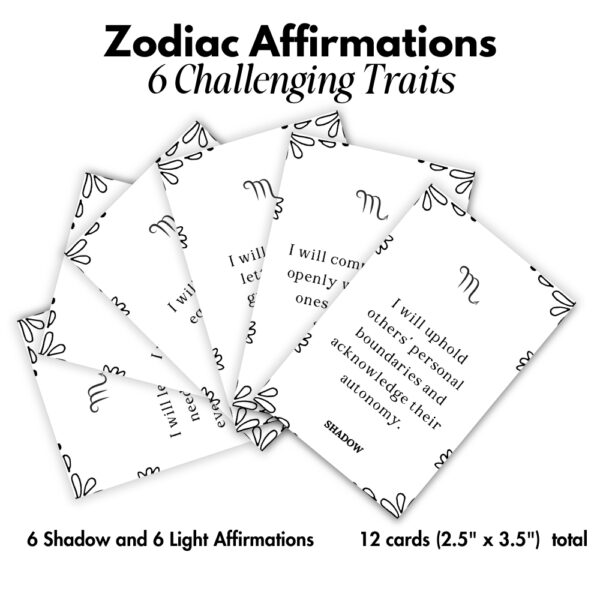 Printable Affirmation Cards for Scorpio Zodiac Sign - Image 2