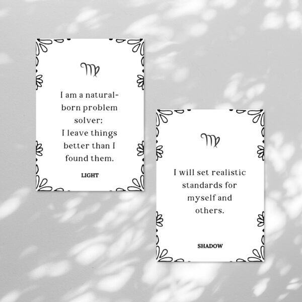 Printable Affirmation Cards for Virgo Zodiac Sign - Image 2
