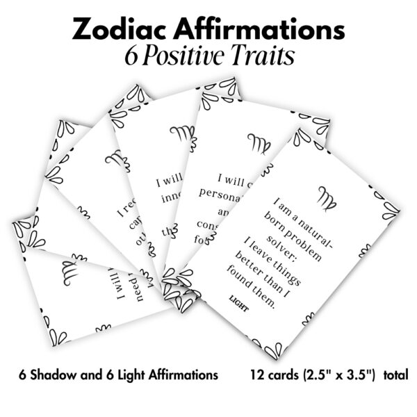 Printable Affirmation Cards for Virgo Zodiac Sign - Image 3