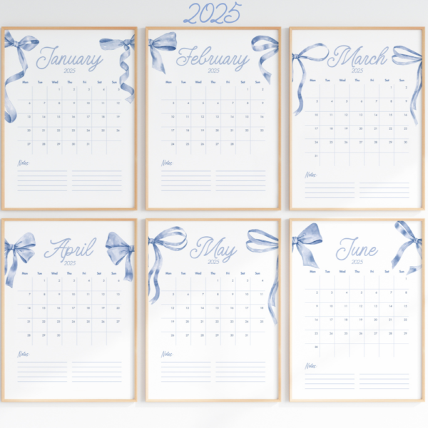 2025-2026 Coquette Printable Calendar Mega Bundle - Image 4