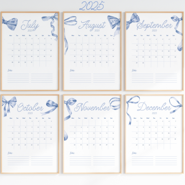 2025-2026 Coquette Printable Calendar Mega Bundle - Image 5